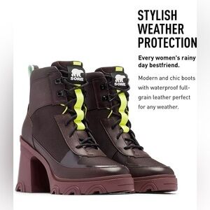 Sorel Women's Burgundy Heeled Boots